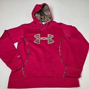 Under Armour Pullover Hoodie Womens Medium Realtree Camo Storm1 ColdGear